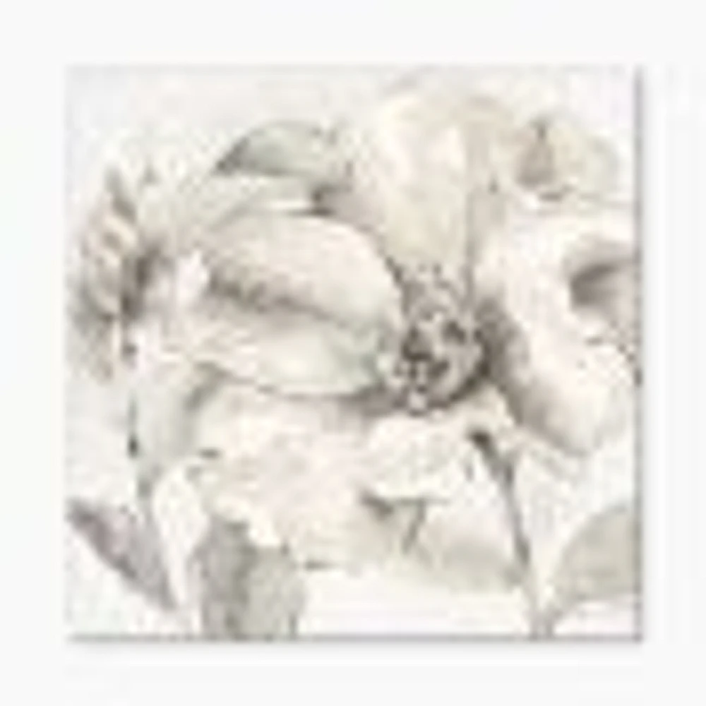 Indigold Grey Peonies IV  Canvas Art