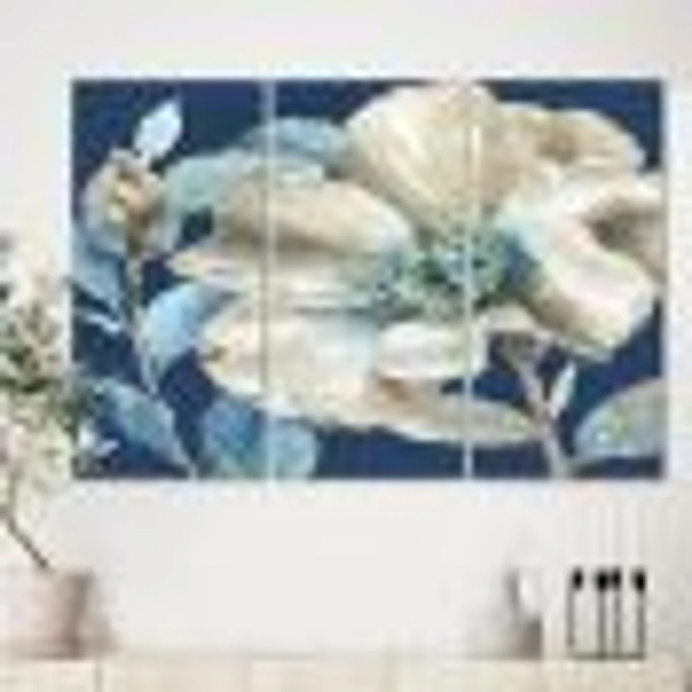 Indigold Watercolor Flower I  Canvas Wall Art