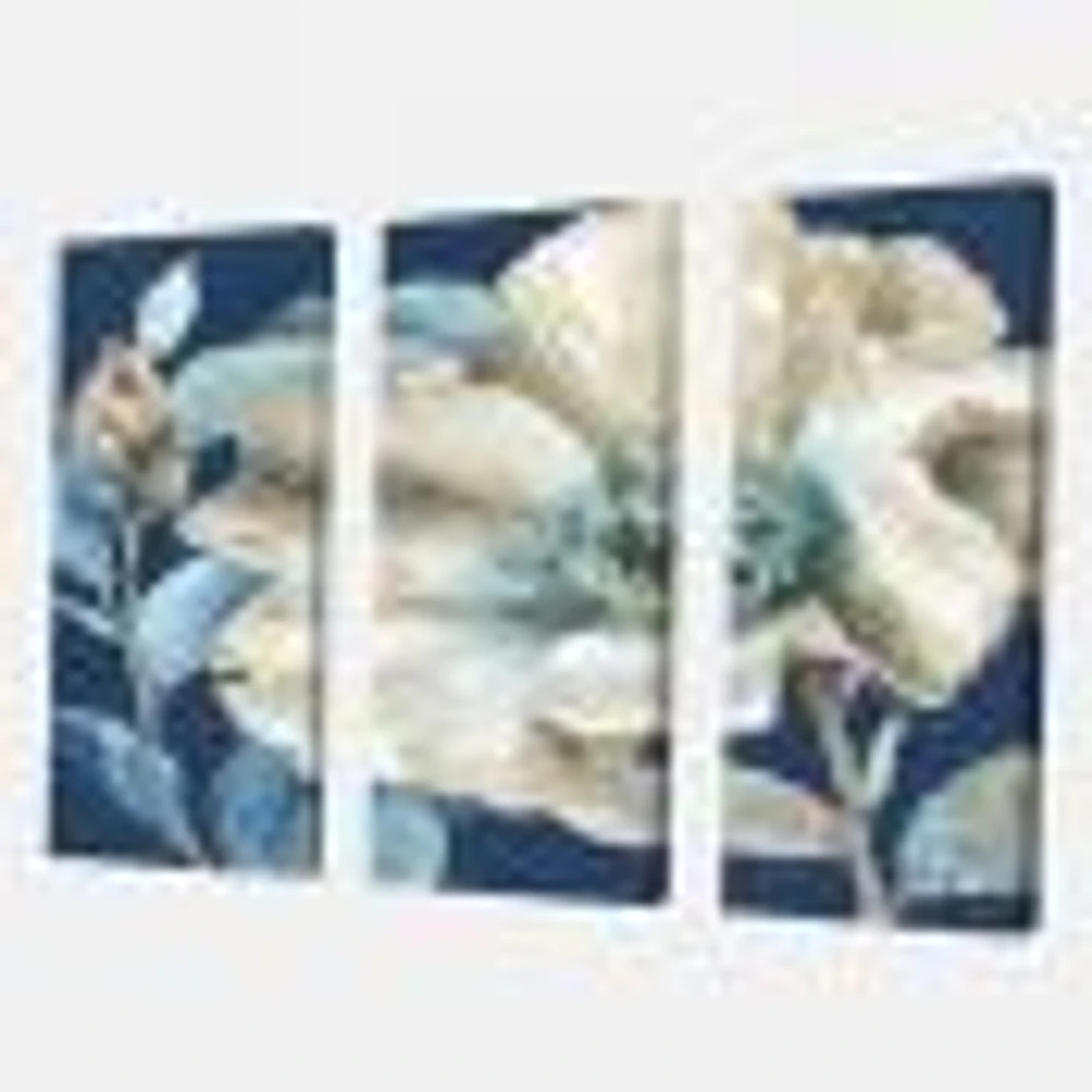 Indigold Watercolor Flower I  Canvas Wall Art