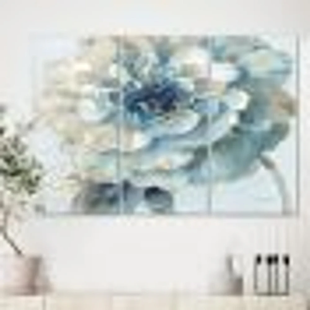 Indigold Watercolor Flower II  Canvas Wall Art Print