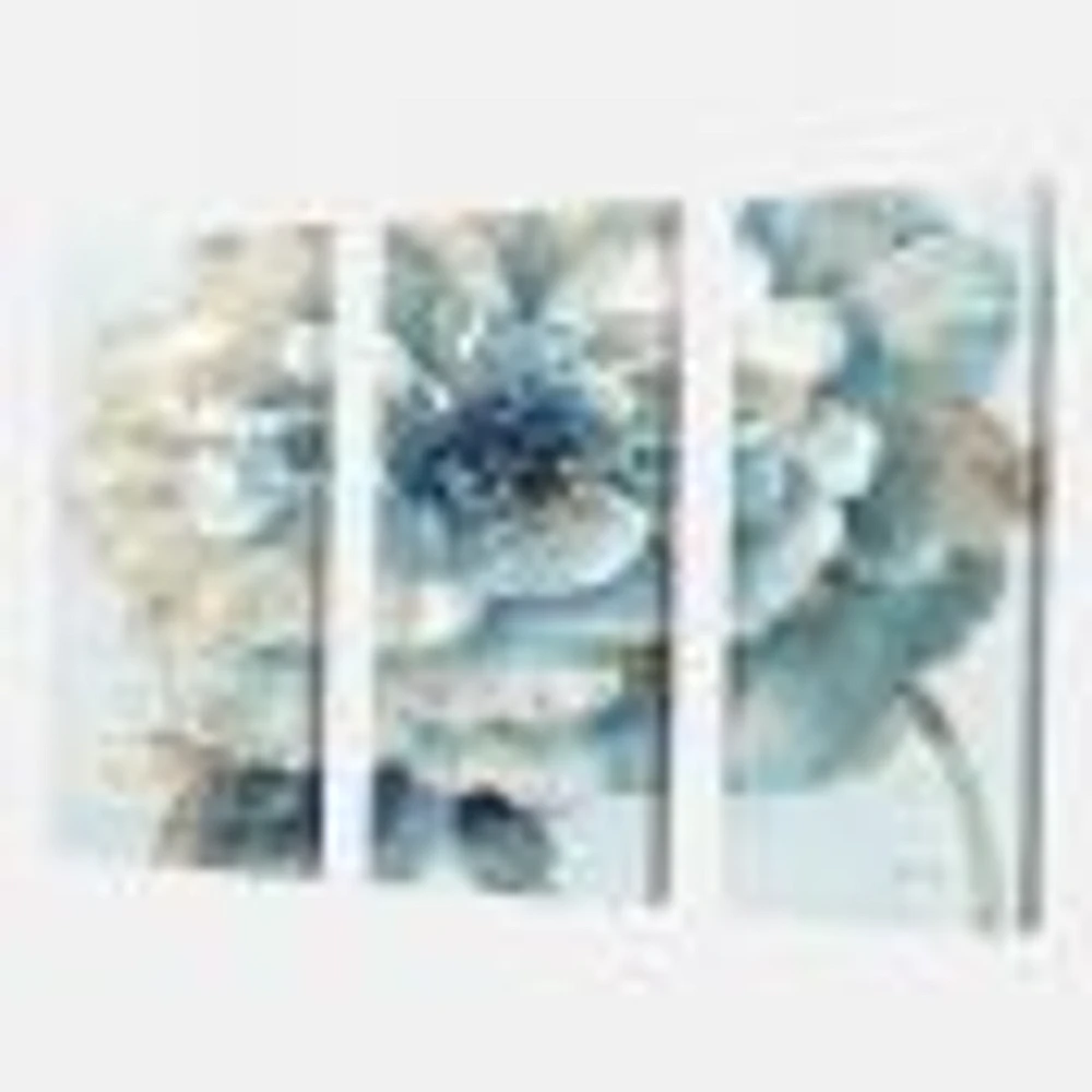 Indigold Watercolor Flower II  Canvas Wall Art Print