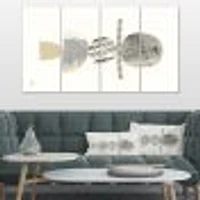 Geometric Balance Neutral I Canvas Wall Art Panels