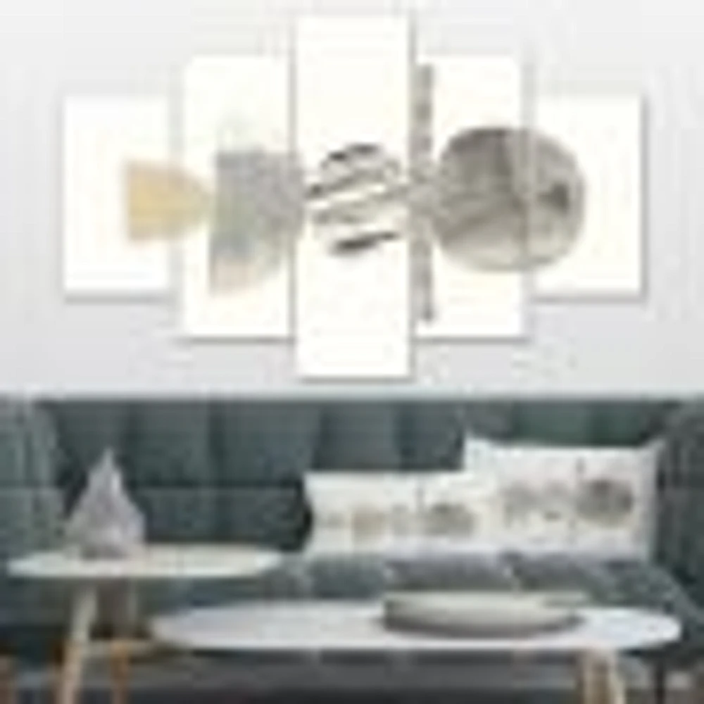 Geometric Balance Neutral I Canvas Wall Art Panels