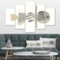 Geometric Balance Neutral I Canvas Wall Art Panels