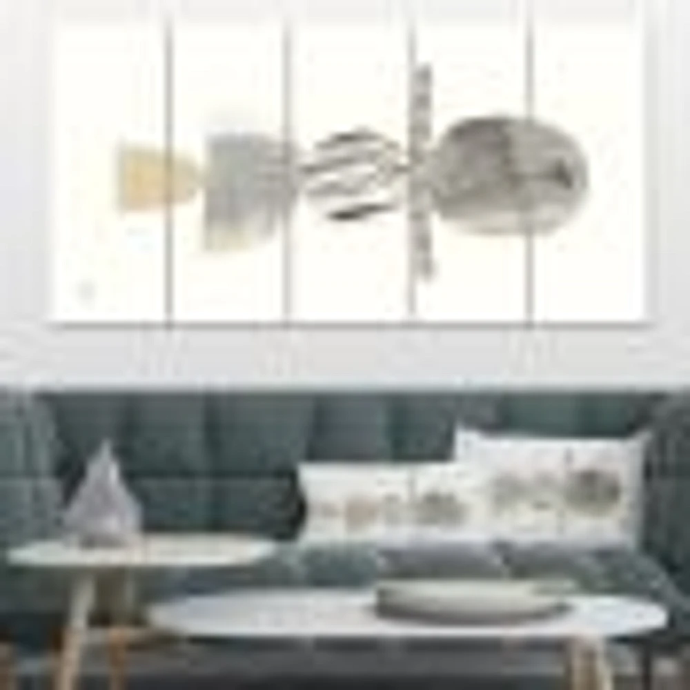 Geometric Balance Neutral I Canvas Wall Art Panels