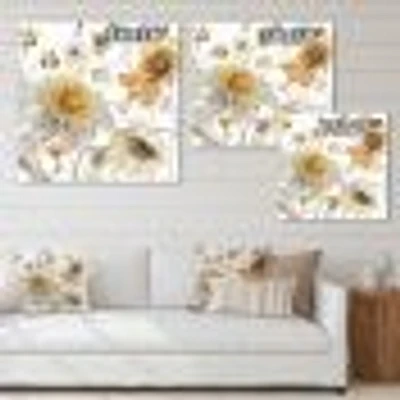 Fields of Gold Watercolor Flower VI  Wall Art