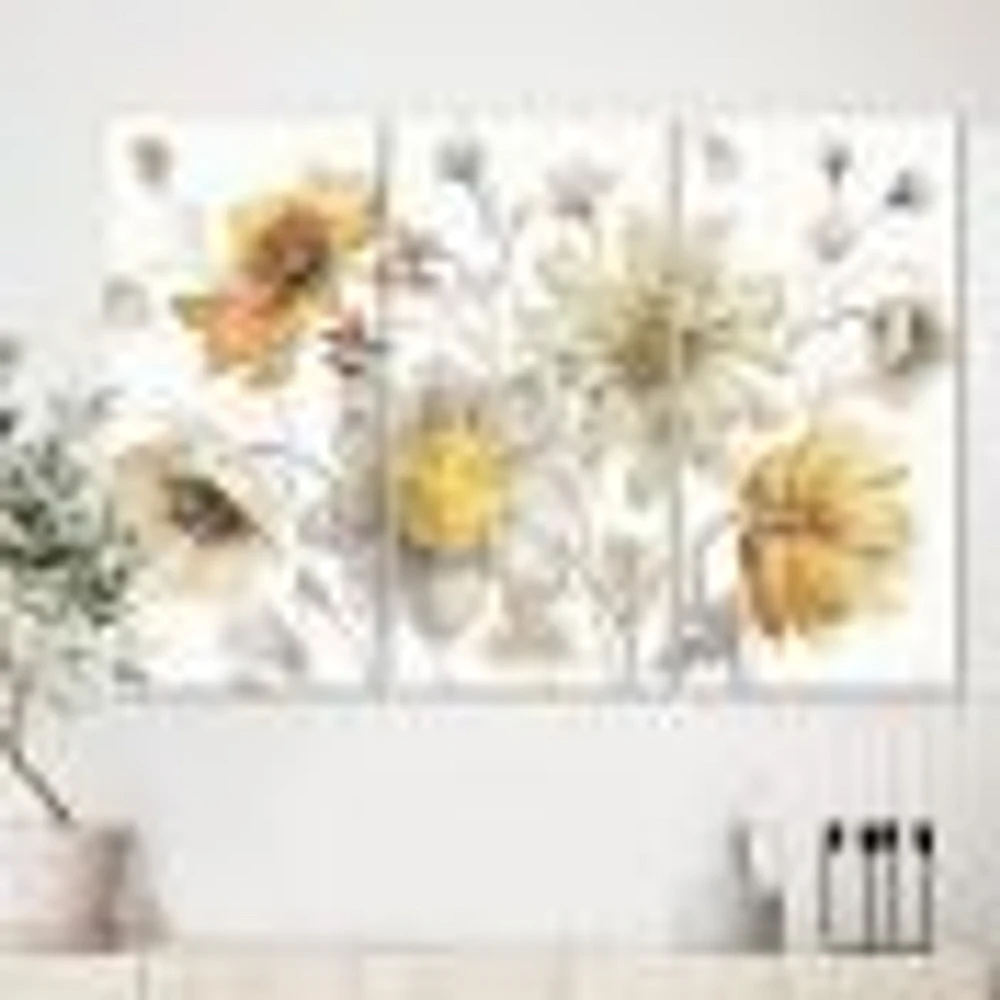 Fields of Gold Watercolor Flower VII  Canvas Art