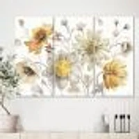 Fields of Gold Watercolor Flower VII  Canvas Art