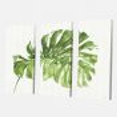 Mixed Botanical Green Leaves V  Canvas Art