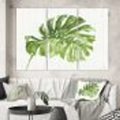 Mixed Botanical Green Leaves V  Canvas Art