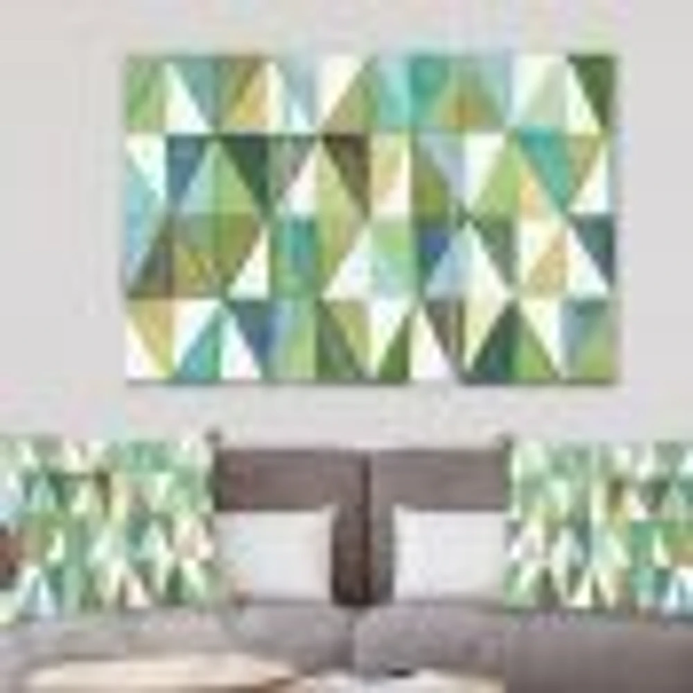 Green Triangle III Canvas Wall Art