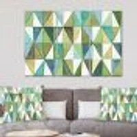 Green Triangle III Canvas Wall Art