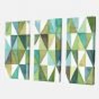 Green Triangle III Canvas Wall Art