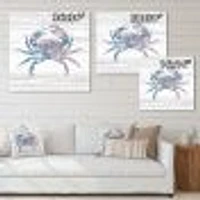 Pink Crab Ocean Life  Wall Art