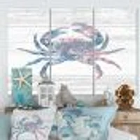 Toile « Pink Crab Ocean Life