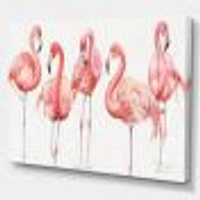 Toile  « Gracefully Pink Shabby Flamingo »