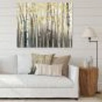 Golden Birch Forest I  Canvas Wall Art