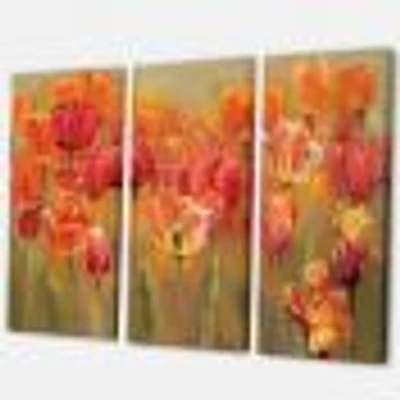 Red Tulips 3 Canvas Wall Art