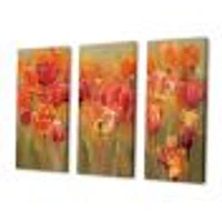 Red Tulips 3 Canvas Wall Art