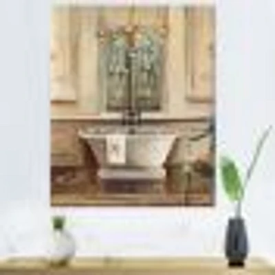 Vintage Paris Bathtub Painting  Wall Art