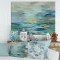 Pastel Blue Sea  Canvas Wall Art