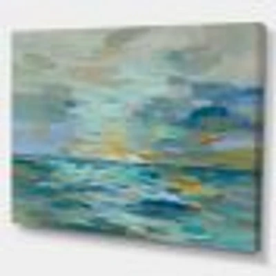 Pastel Blue Sea  Canvas Wall Art