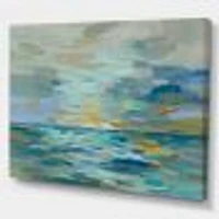 Pastel Blue Sea  Canvas Wall Art