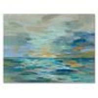 Pastel Blue Sea  Canvas Wall Art