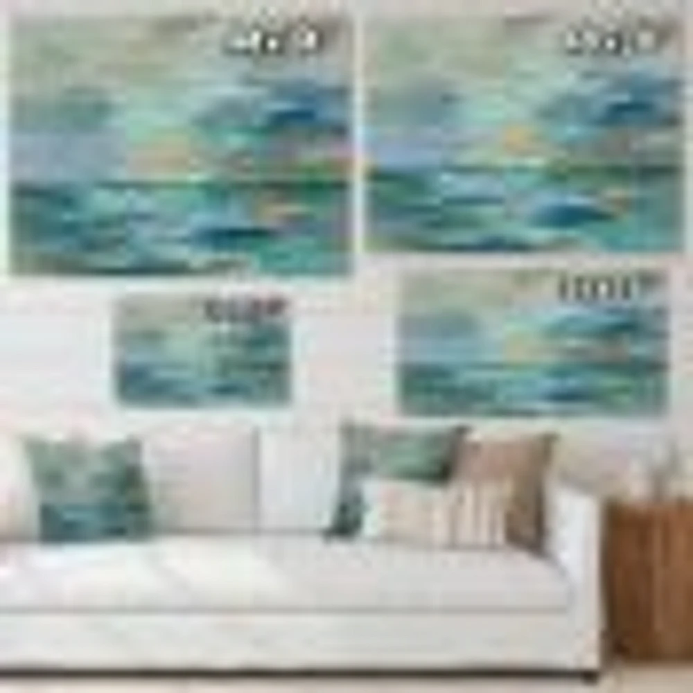 Pastel Blue Sea  Canvas Wall Art