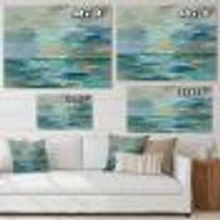 Pastel Blue Sea  Canvas Wall Art