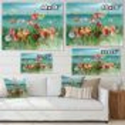 RW Coastal Poppies  Canvas Wall Art