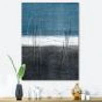 Toile « Teal Meets Grey Abstract Art »