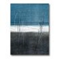 Teal Meets Grey Abstract Art  Wall