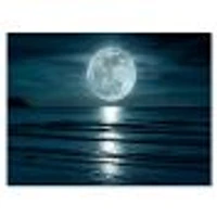 Toile « Super Moon Over The Sea I