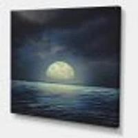 Super Moon Over The Sea II  Wall Art