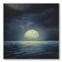 Super Moon Over The Sea II  Wall Art