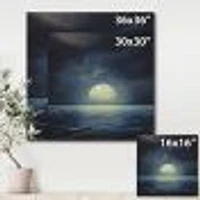 Super Moon Over The Sea II  Wall Art