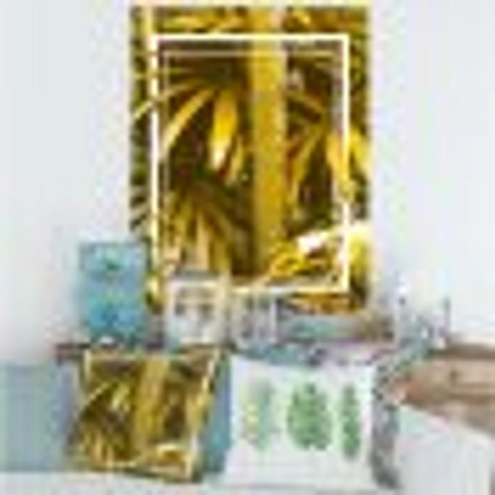 Toile « Yellow Bamboo and Tropical Leaves »