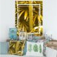 Yellow Bamboo and Tropical Leaves  Wall Art