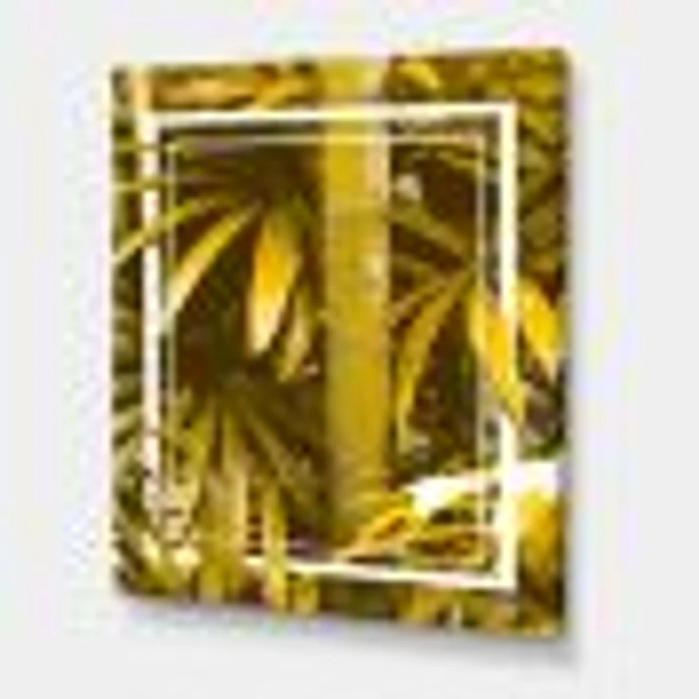 Yellow Bamboo and Tropical Leaves  Wall Art