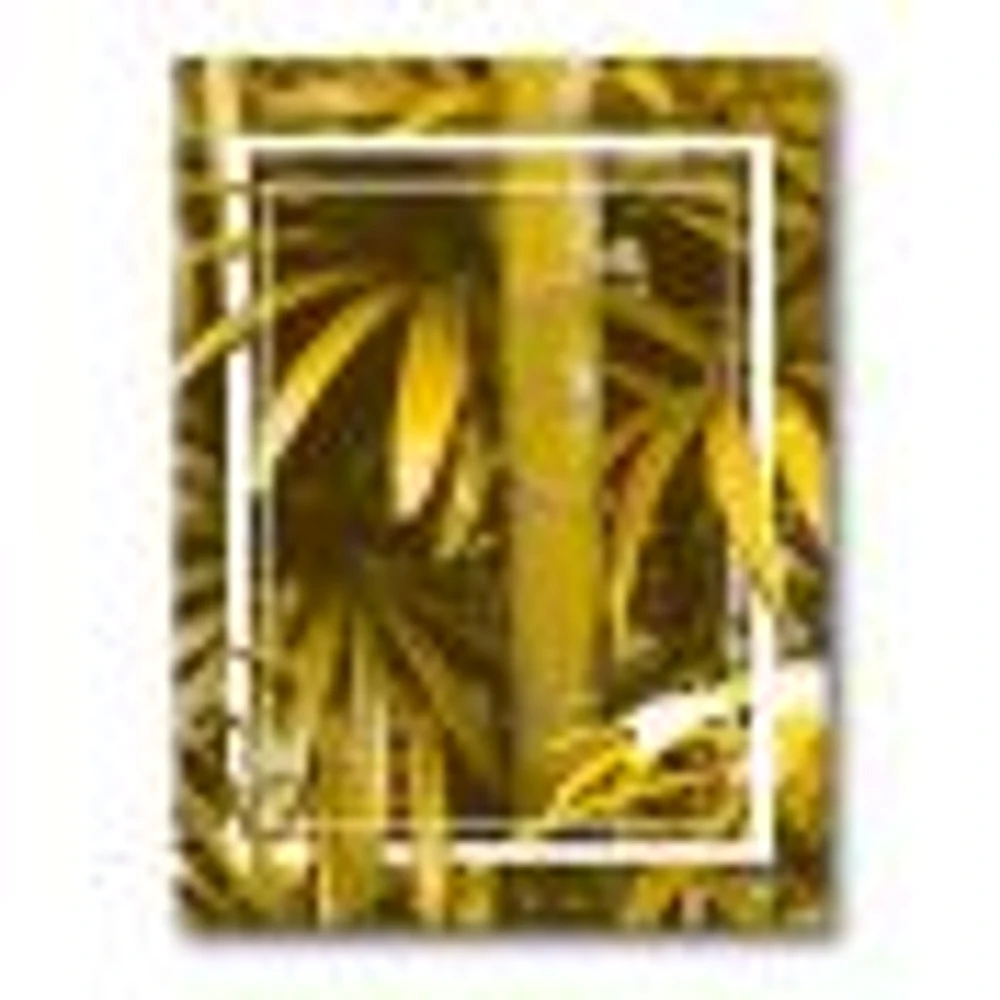 Toile « Yellow Bamboo and Tropical Leaves »