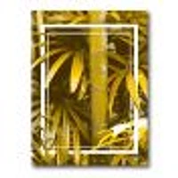 Yellow Bamboo and Tropical Leaves  Wall Art