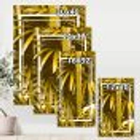 Yellow Bamboo and Tropical Leaves  Wall Art