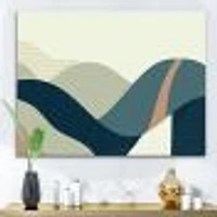 Abstract Geometric Landscape with Hills  Wall Art