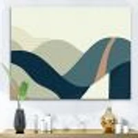 Toile « Abstract Geometric Landscape with Hills