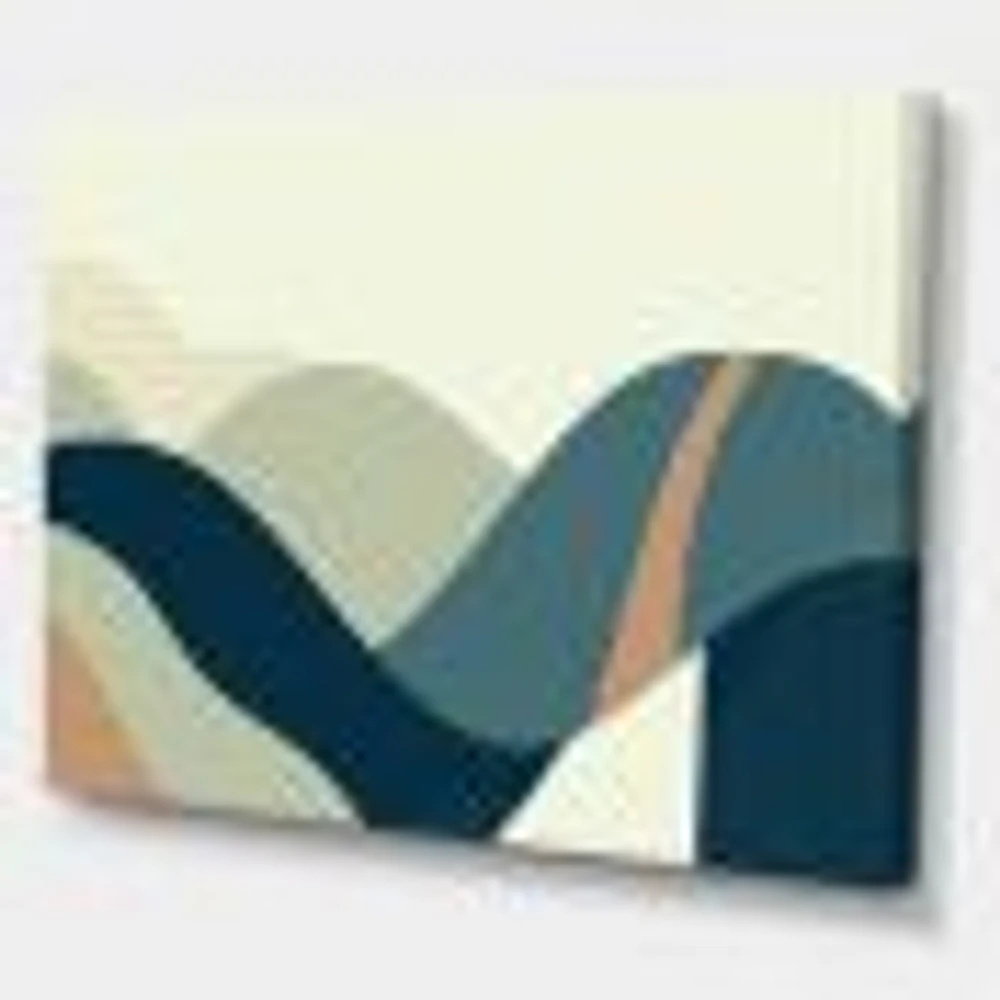 Abstract Geometric Landscape with Hills  Wall Art