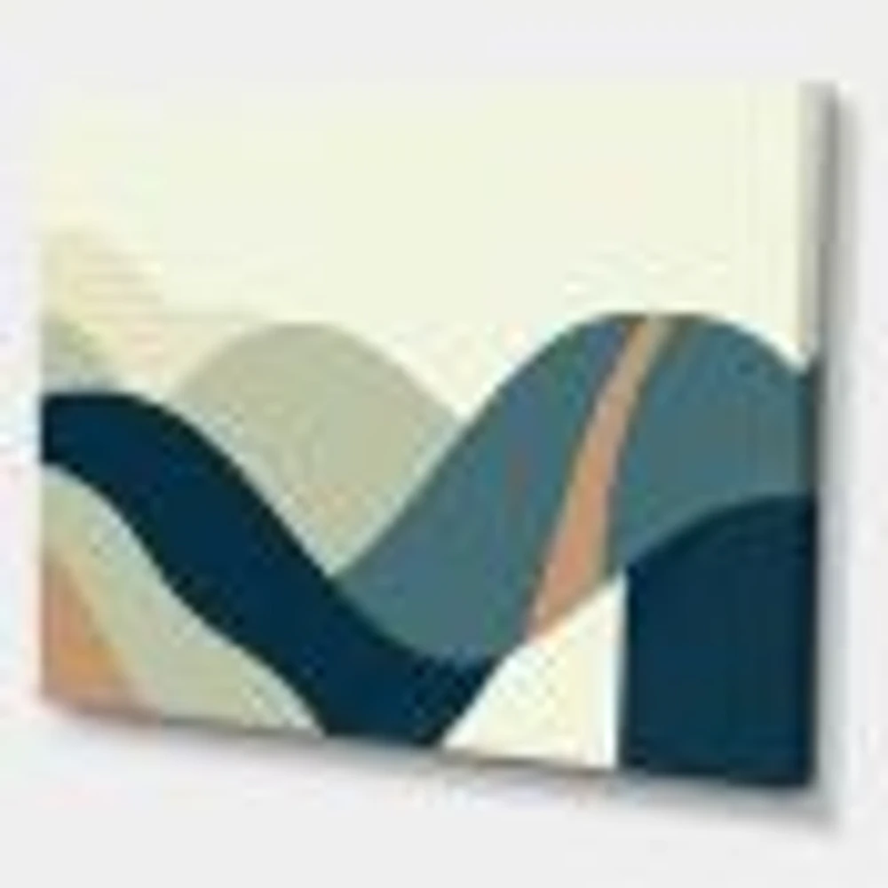 Abstract Geometric Landscape with Hills  Wall Art