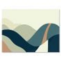 Abstract Geometric Landscape with Hills  Wall Art