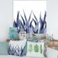 Toile imprimée « Navy Blue Agave Leaves »