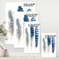 Colourful Boho Feathers I  Wall Art